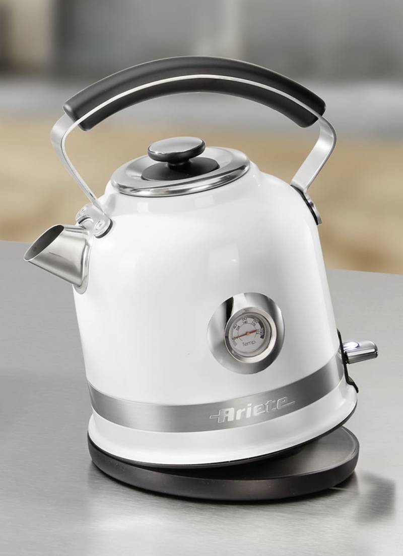 Ariete Frühstücksserie moderna im Retro-Design, Wasserkocher, Weiss von BADER