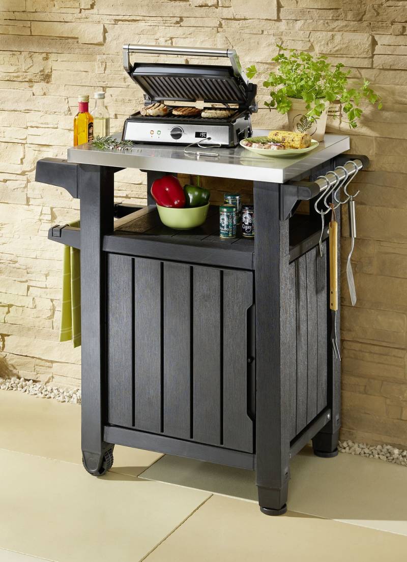 BBQ-Tisch Unity mit Edelstahl-Arbeitsplatte, BBQ-Tisch Unity, Anthrazit von BADER