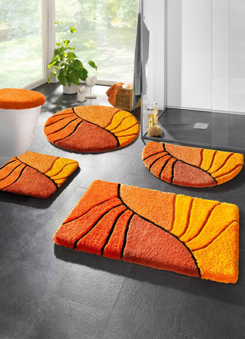 Badgarnitur mit rutschhemmender Rückseite, Größe 108 (Stand-WC-Vorleger, 45/ 50 cm), Terra von BADER