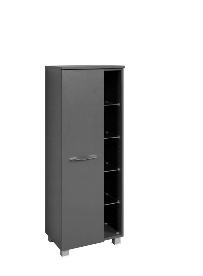 Badmöbel-Programm, auch hängend montierbar, Midischrank, breit, Grafit Badmöbel-Programm, auch hängend montierbar, Midischrank, breit, Grafit von BADER