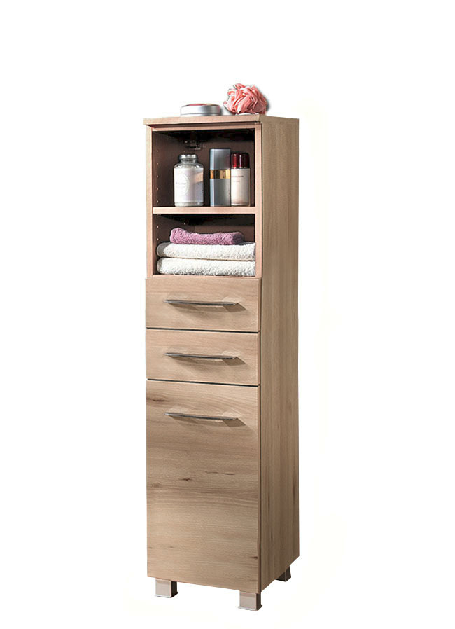 Badmöbel-Programm, auch hängend montierbar, Midischrank, schmal, Edelbuche Badmöbel-Programm, auch hängend montierbar, Midischrank, schmal, Edelbuche von BADER
