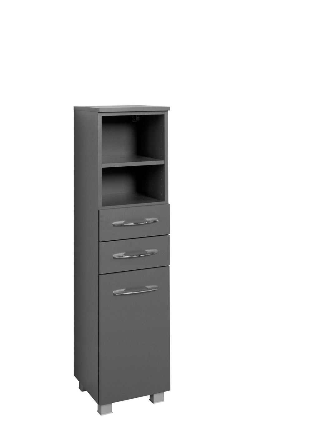 Badmöbel-Programm, auch hängend montierbar, Midischrank, schmal, Grafit Badmöbel-Programm, auch hängend montierbar, Midischrank, schmal, Grafit von BADER