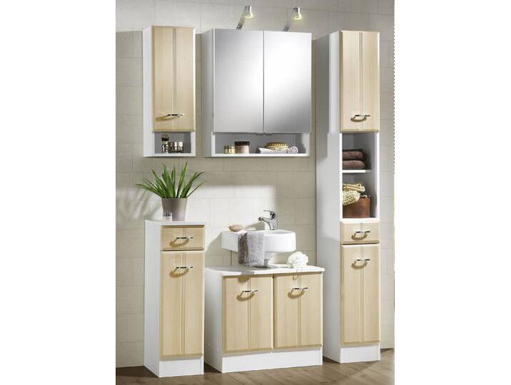 Badmöbel-Programm mit pflegeleichter Oberfläche, Unterschrank, 1-türig, Buche-Weiss Badmöbel-Programm mit pflegeleichter Oberfläche, Unterschrank, 1-türig, Buche-Weiss von BADER