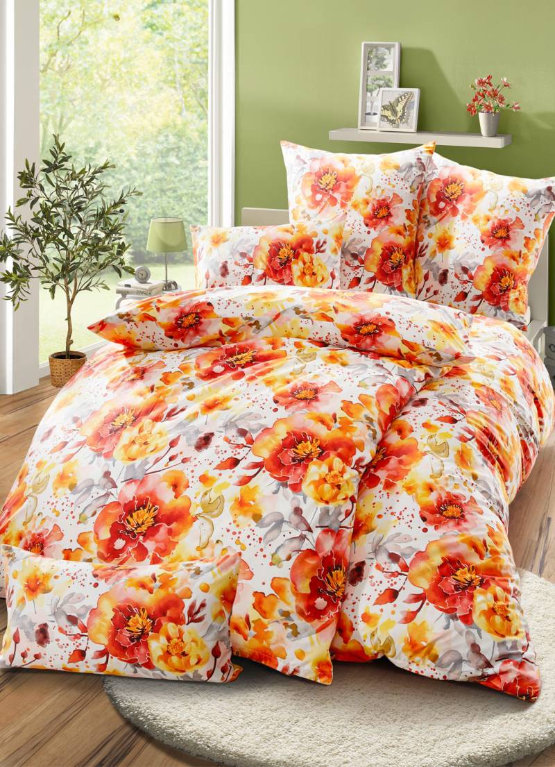 Bettwäsche-Garnitur in Microfaser-Qualität, Größe 112 (80/80 cm + 135/200 cm), Multicolor von BADER