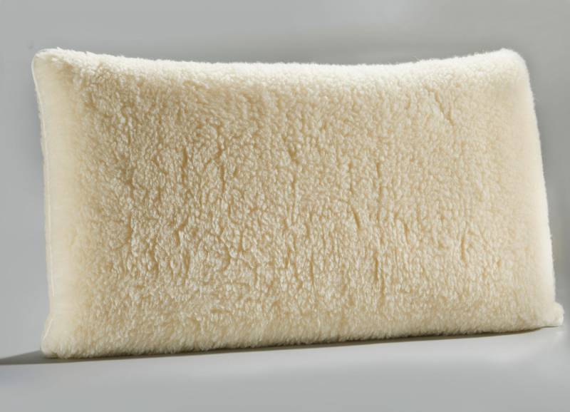 Bettwarenprogramm aus reiner Schafschurwolle, Größe 120 (Kissen, ca. 40/ 70 cm), Natur von BADER