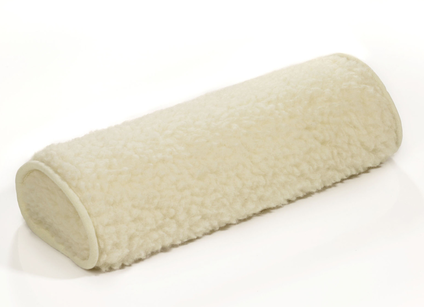 Bettwarenprogramm aus reiner Schafschurwolle, Größe 124 (Nackenkissen, ca. 40/15/ 8 cm), Natur von BADER