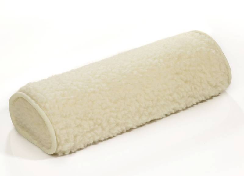 Bettwarenprogramm aus reiner Schafschurwolle, Größe 124 (Nackenkissen, ca. 40/15/ 8 cm), Natur von BADER