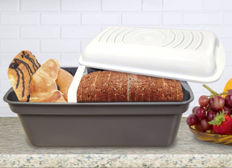 Brotbox „Bread Magic“, „Bread Magic“, Weiss-Grau Brotbox „Bread Magic“, „Bread Magic“, Weiss-Grau von BADER
