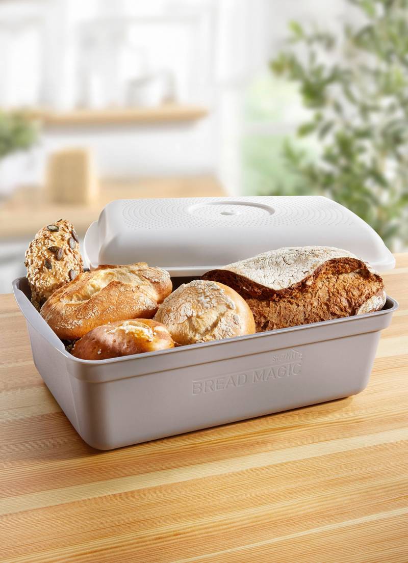 Brotbox „Bread Magic“, „Bread Magic Extra Large“, Weiss-Grau Brotbox „Bread Magic“, „Bread Magic Extra Large“, Weiss-Grau von BADER