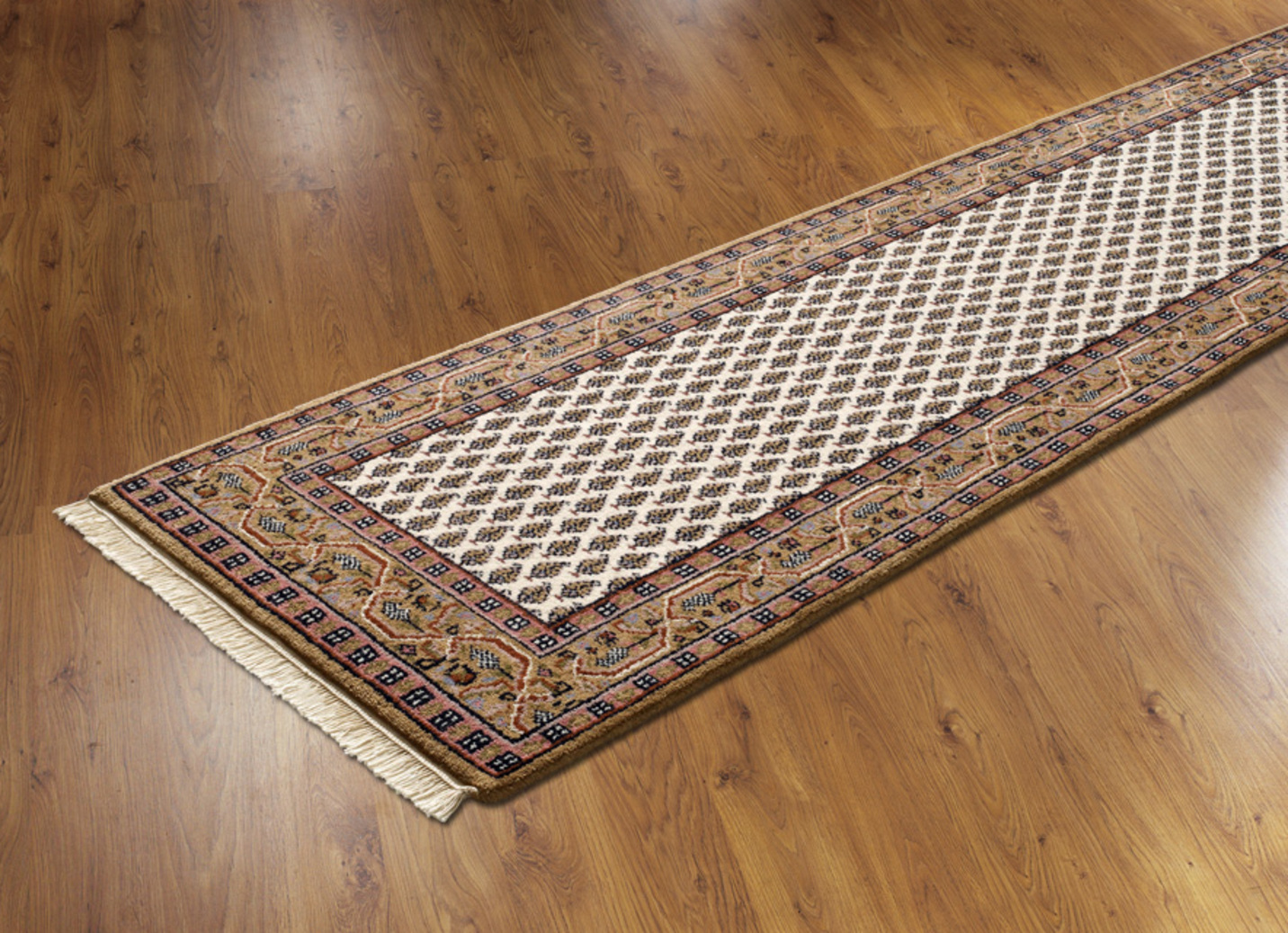 Brücke und Teppiche aus 100% Schurwolle, Größe 256 (Teppich, ca. 170x240 cm), Camelgrundig von BADER