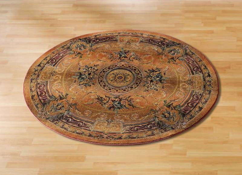 Brücken, Galerie und Teppiche in hochwertiger Qualität, Größe 310 (Teppich rund, ø 240 cm), Terra von BADER