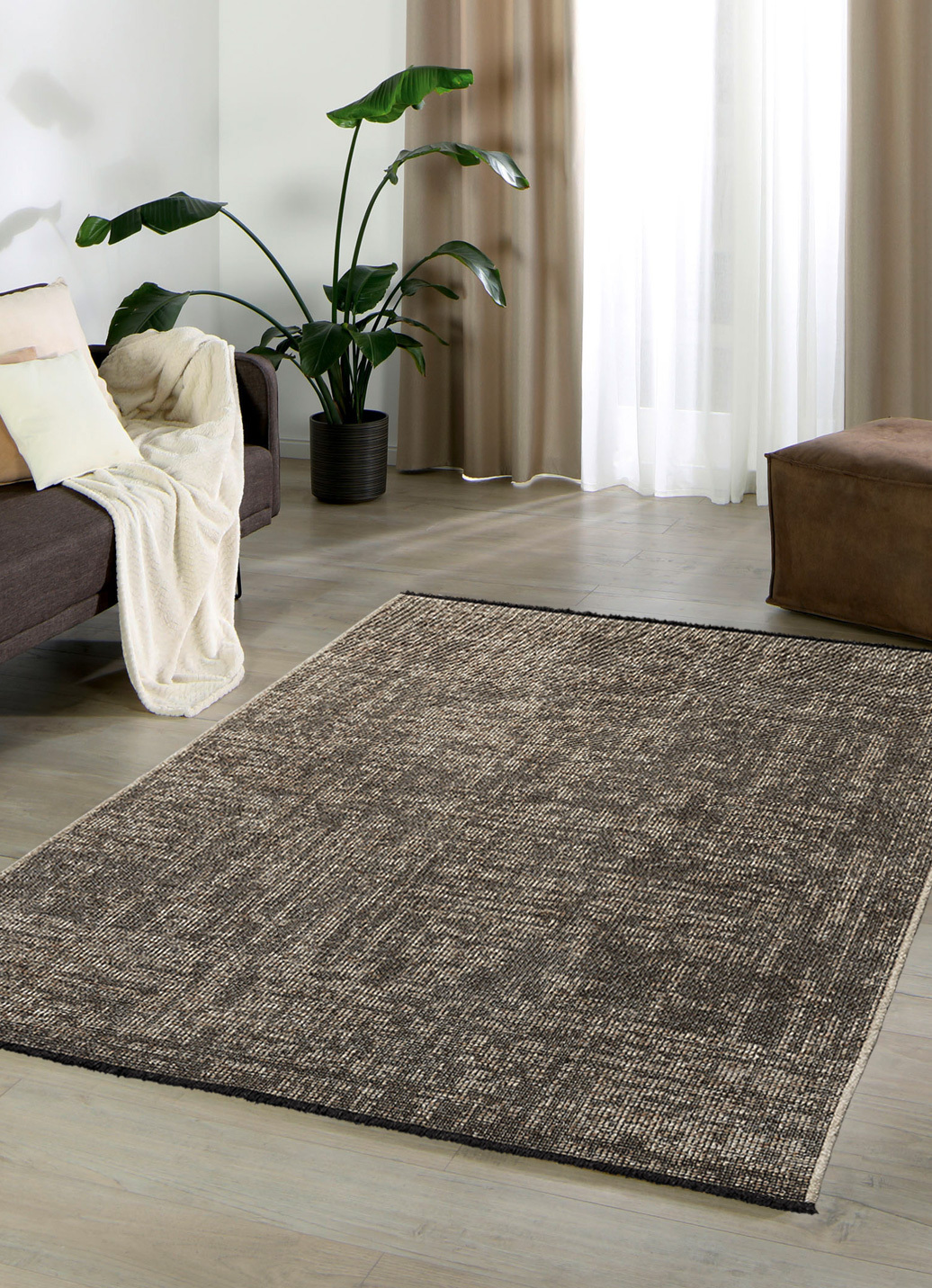 Brücken, Galerie und Teppiche mit Seidenglanz, Größe 168 (Galerie, 80x300 cm), Beige von BADER