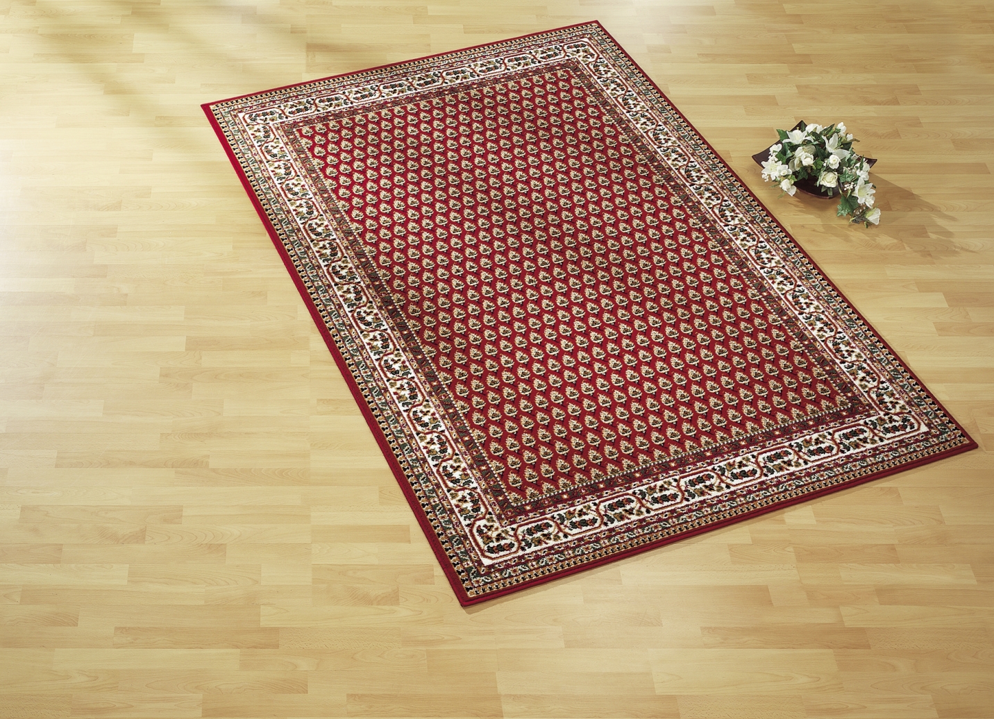 Brücken/Teppiche und Bettumrandungen mit Mir-Muster, Größe 249 (Teppich,160x230 cm), Rot von BADER