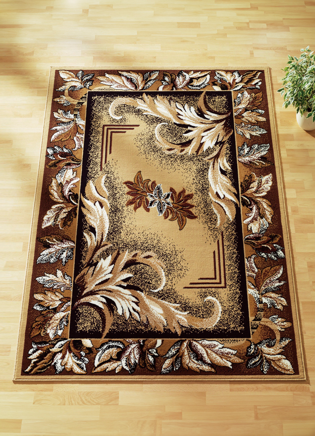 Brücken/Teppiche und Bettumrandungen mit Mittelmotiv, Größe 278 (Teppich, 190x280 cm), Beige Mittelm. von BADER