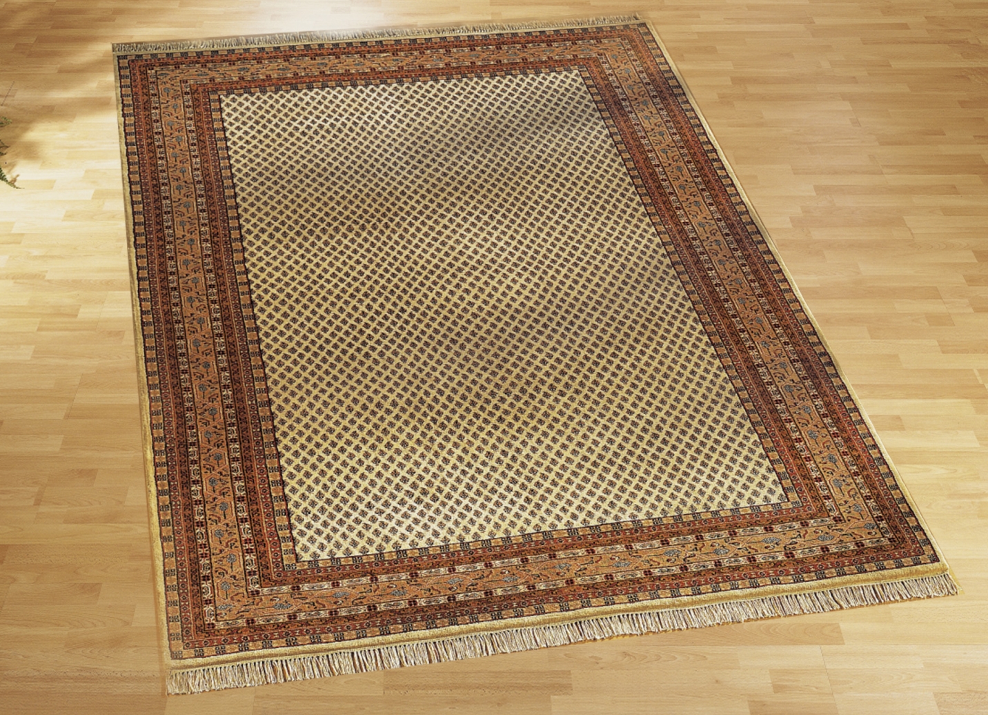 Brücken und Teppiche aus 100% Schurwolle, Größe 256 (Teppich, ca. 170x240 cm), Camelgrundig von BADER