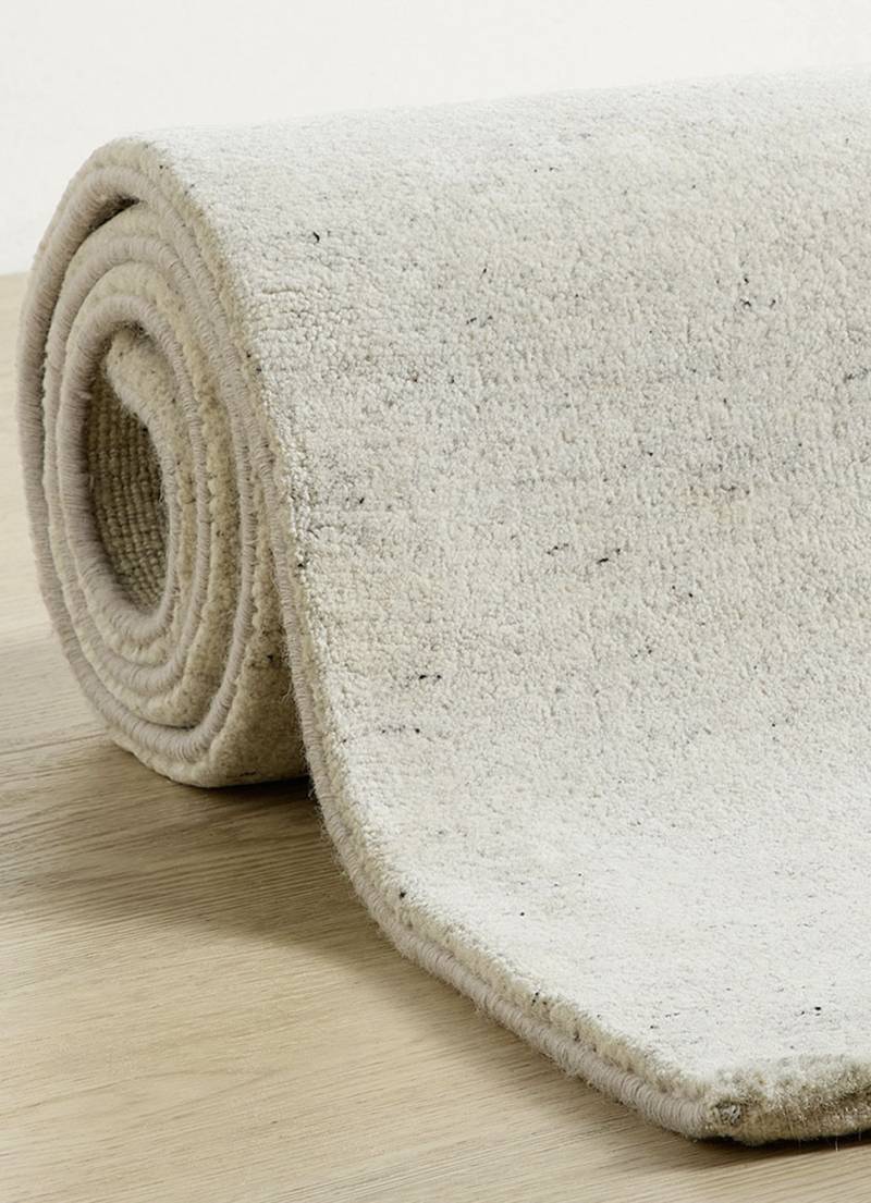 Brücken und Teppiche aus Schurwolle, Größe 284 (Teppich, 200x300 cm), Qualität Luxus, Hellgrau von BADER