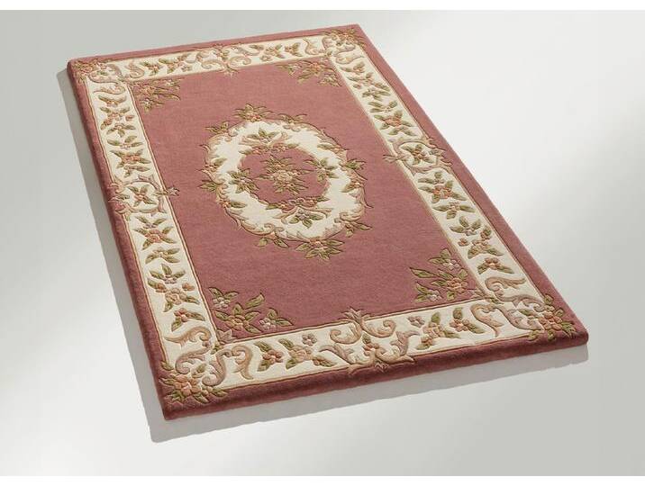 Brücken und Teppiche aus reiner Schurwolle, Größe 276 (Teppich, 190x250 cm), Rosa von BADER