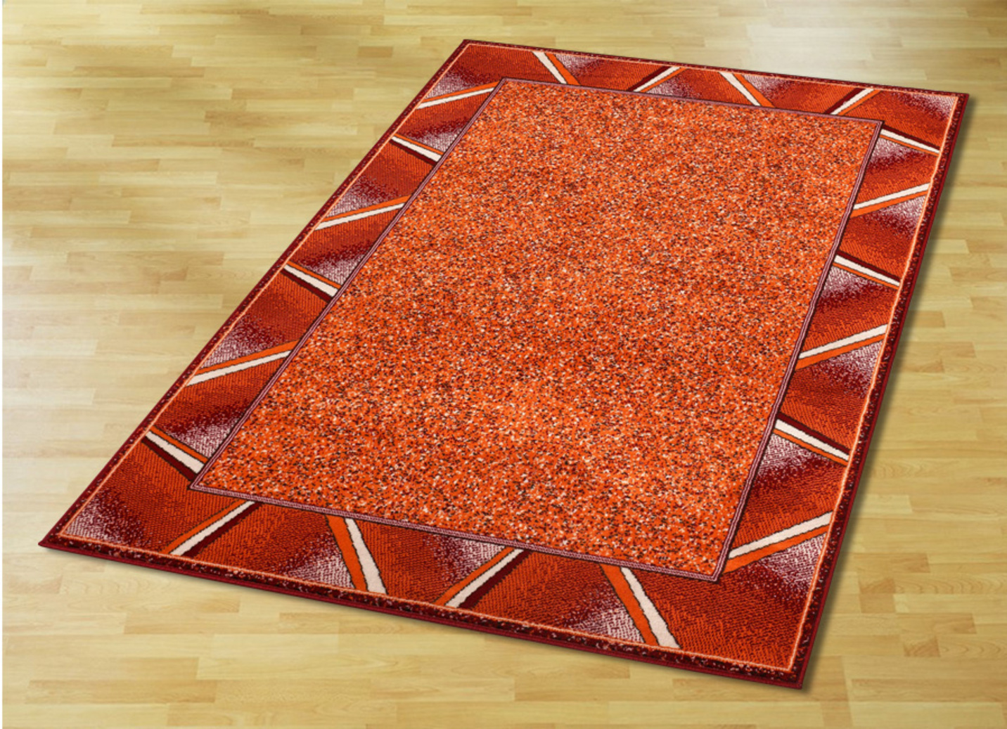 Brücken und Teppiche mit ansprechender Bordüre, Größe 249 (Teppich, 160x230 cm), Rot von BADER
