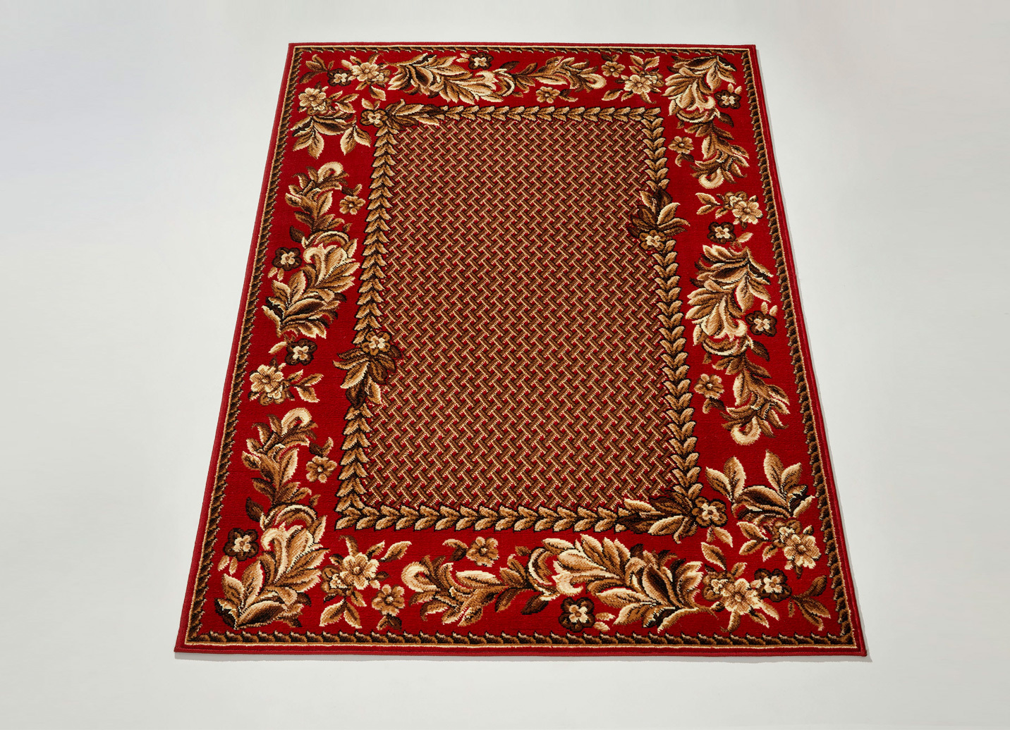 Brücken und Teppiche mit blumigen Ornamenten, Größe 249 (160x230 cm), Rot von BADER