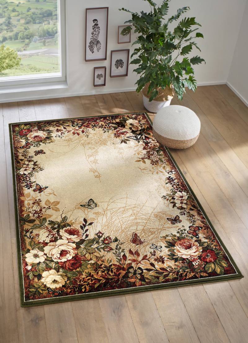 Brücken und Teppiche mit floralen Motiven, Größe 164 (Brücke,120x170 cm), Bunt von BADER