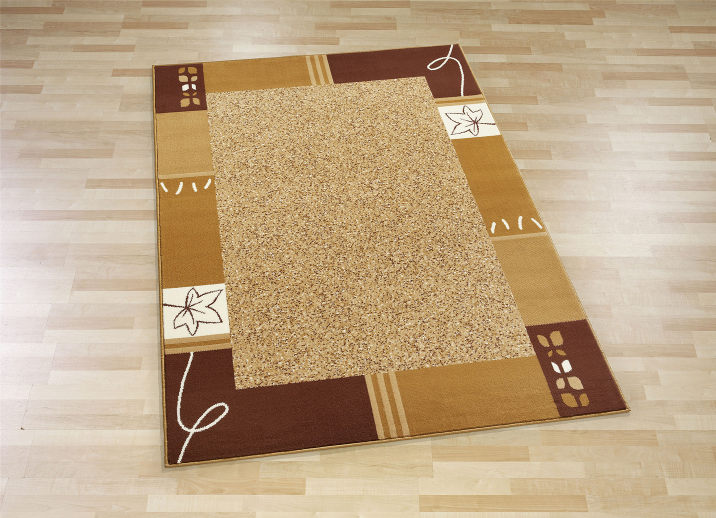 Brücken und Teppiche mit umlaufender Bordüre, Größe 111 (Brücke, 60x110 cm), Beige von BADER