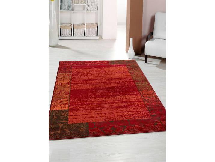 Brücken und Teppiche mit zeitlos schön verzierter Bordüre, Größe 288 (Teppich, 240x330 cm), Rot von BADER