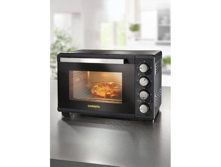 Carrera Backofen mit 25-Liter-Garraum, Schwarz-Silber von BADER