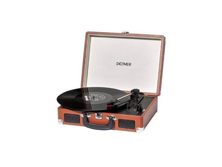 Denver VPL-120 Koffer-Plattenspieler mit Digitalisierungsfunktion, Braun von BADER