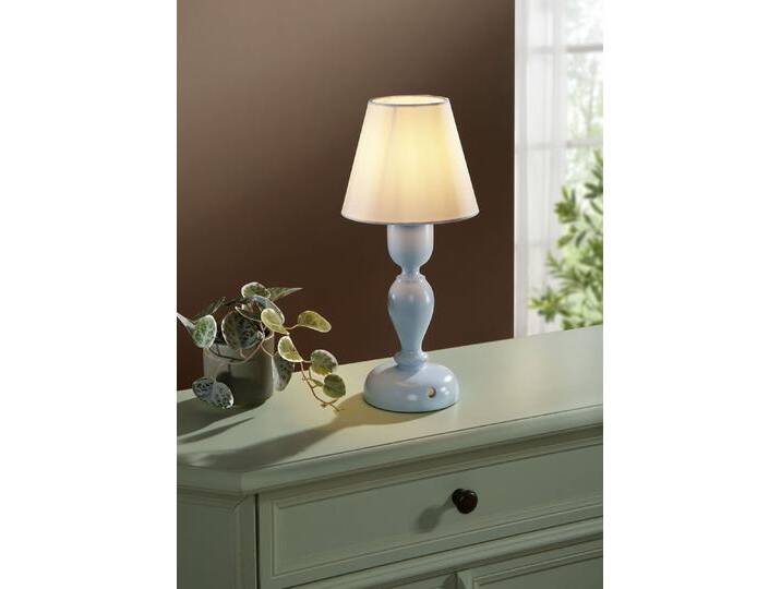 Dimmbare LED-Touch-Tischleuchte, Pastellblau von BADER