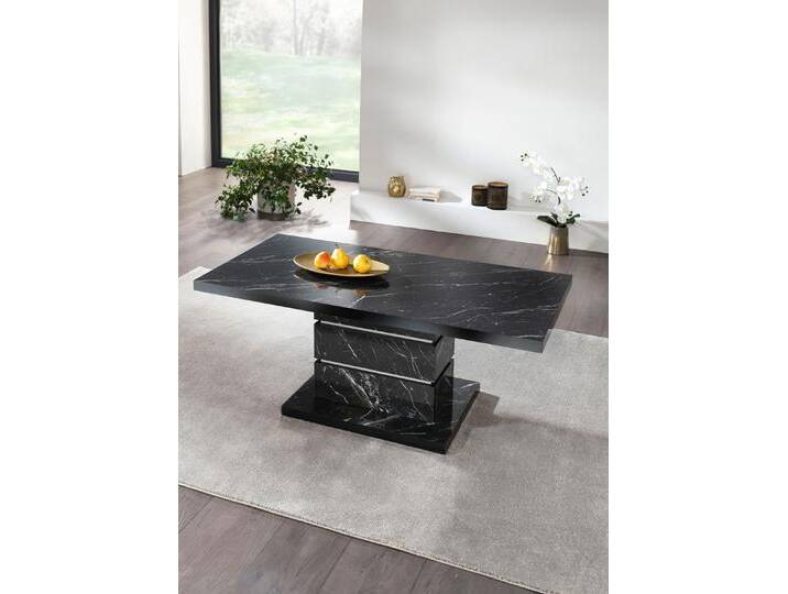 Eleganter Couchtisch mit Marmor-Optik, Marmor-Grau von BADER