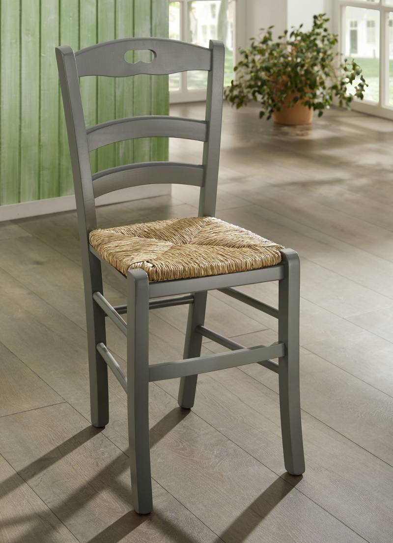 Esszimmerstühle, 2er-Set, aus massiver Buche, Grau Esszimmerstühle, 2er-Set, aus massiver Buche, Grau von BADER