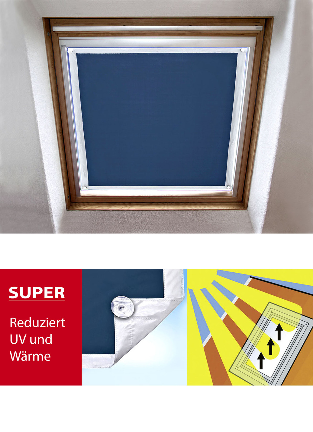 Fenster-Sonnenschutz mit Saugnäpfen, Maße: B59xL114 cm, Schwarz von BADER