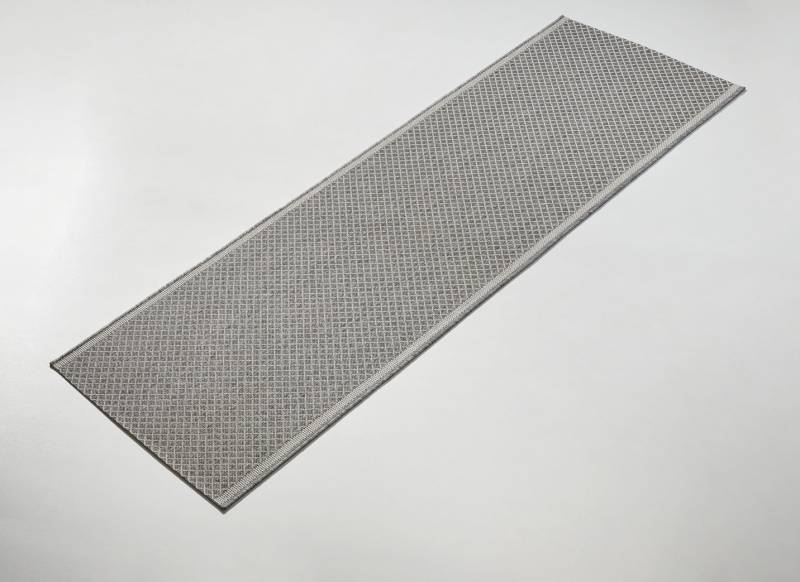 Flache Läufer in Sisaloptik nach Wunschmaß, Größe 104 (Läufer, 80 cm breit), Hellgrau von BADER