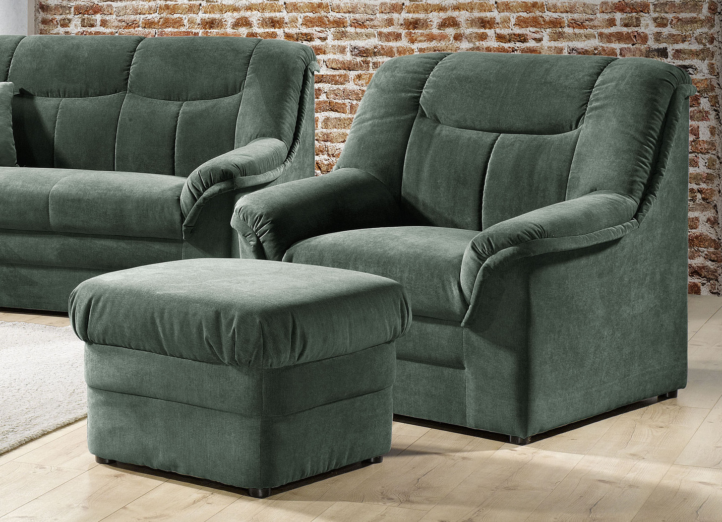 Frei im Raum aufstellbare Polstermöbel, Sessel, Grün von BADER