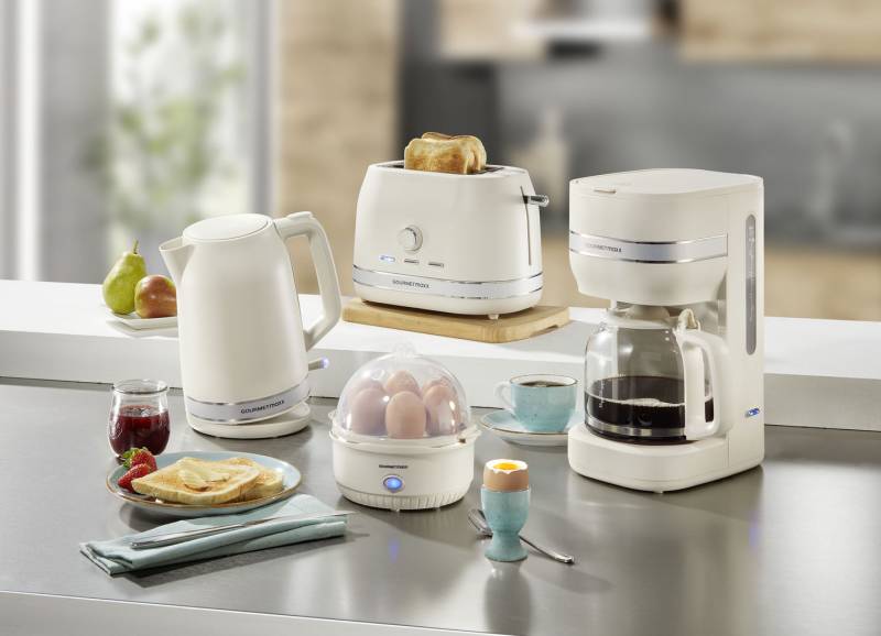 Frühstücksserie in modernem Design, Wasserkocher, Creme von BADER