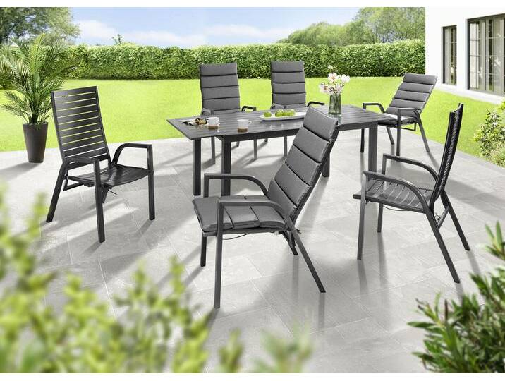 Gartenmöbel Siros, Sessel, 2er-Set, Grafit von BADER