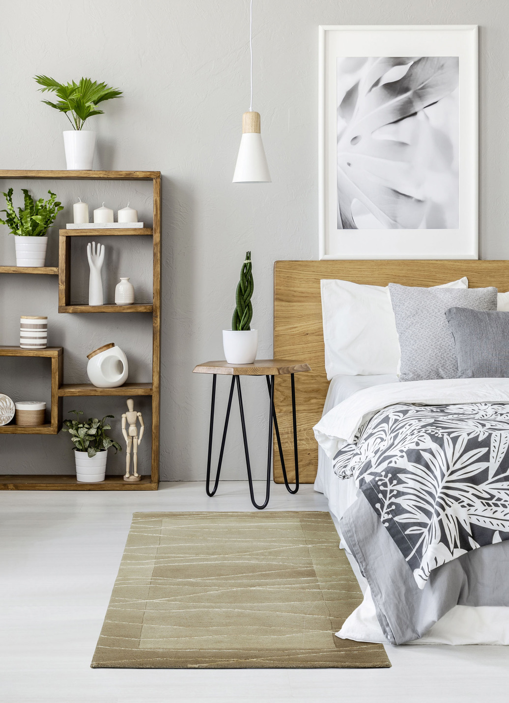 Handgeknüpfte Brücken und Teppiche in Naturfaser-Qualität, Größe 185 (Brücke 140x200 cm), Beige von BADER