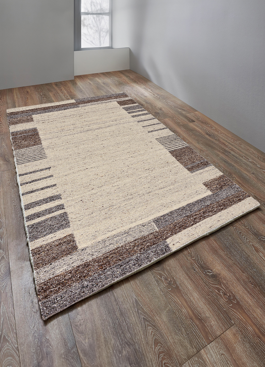 Handgewebte Brücken und Teppiche, Größe 113 (Brücke, 70x140 cm), Bordüre von BADER