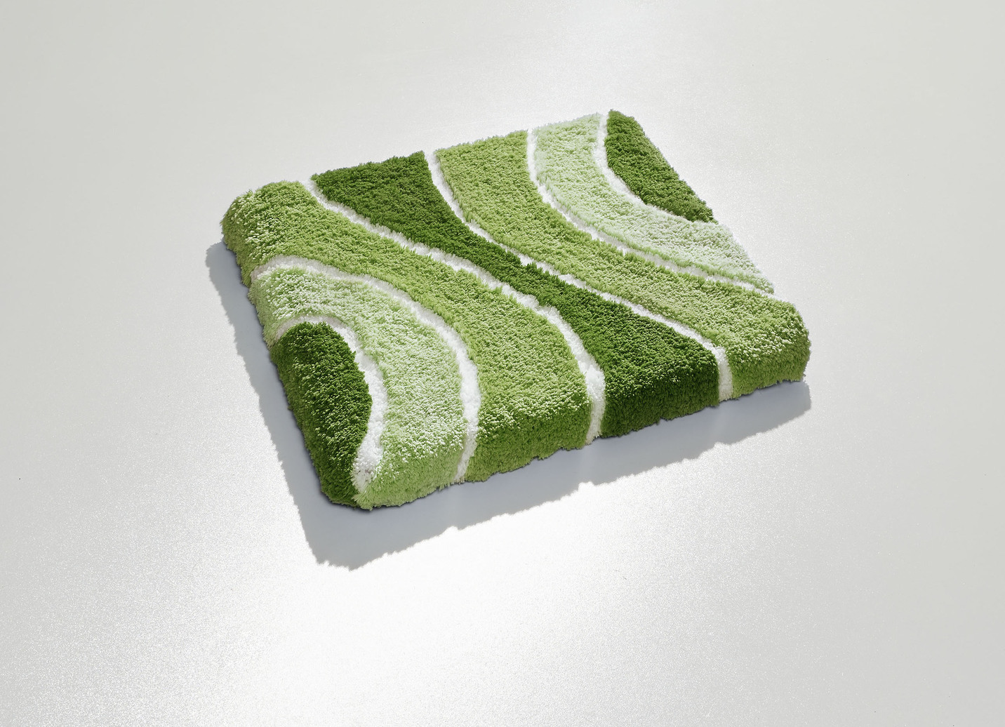Herrlich weiche Badgarnitur, Größe 109 (Hänge-WC-Vorleger, 50/ 50 cm), Grün von BADER