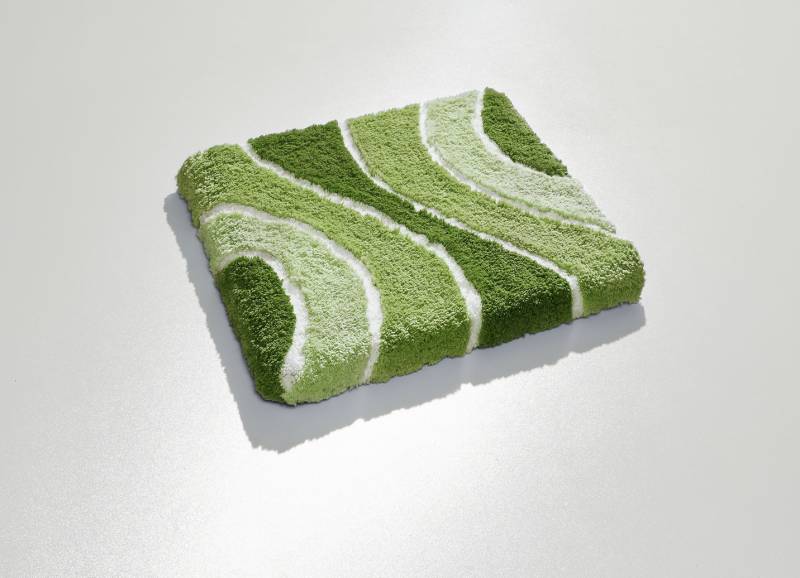 Herrlich weiche Badgarnitur, Größe 109 (Hänge-WC-Vorleger, 50/ 50 cm), Grün von BADER