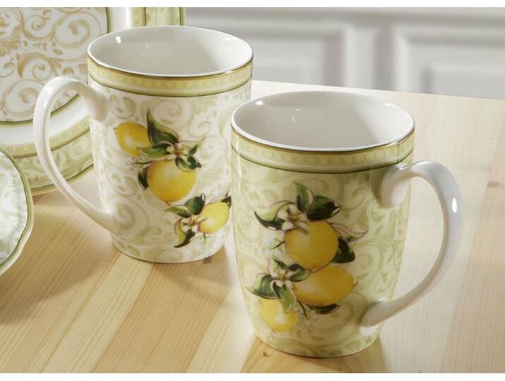 Hochwertige Fine-Bone-China-Porzellan-Serie, Henkelbecher, 2er-Set von BADER