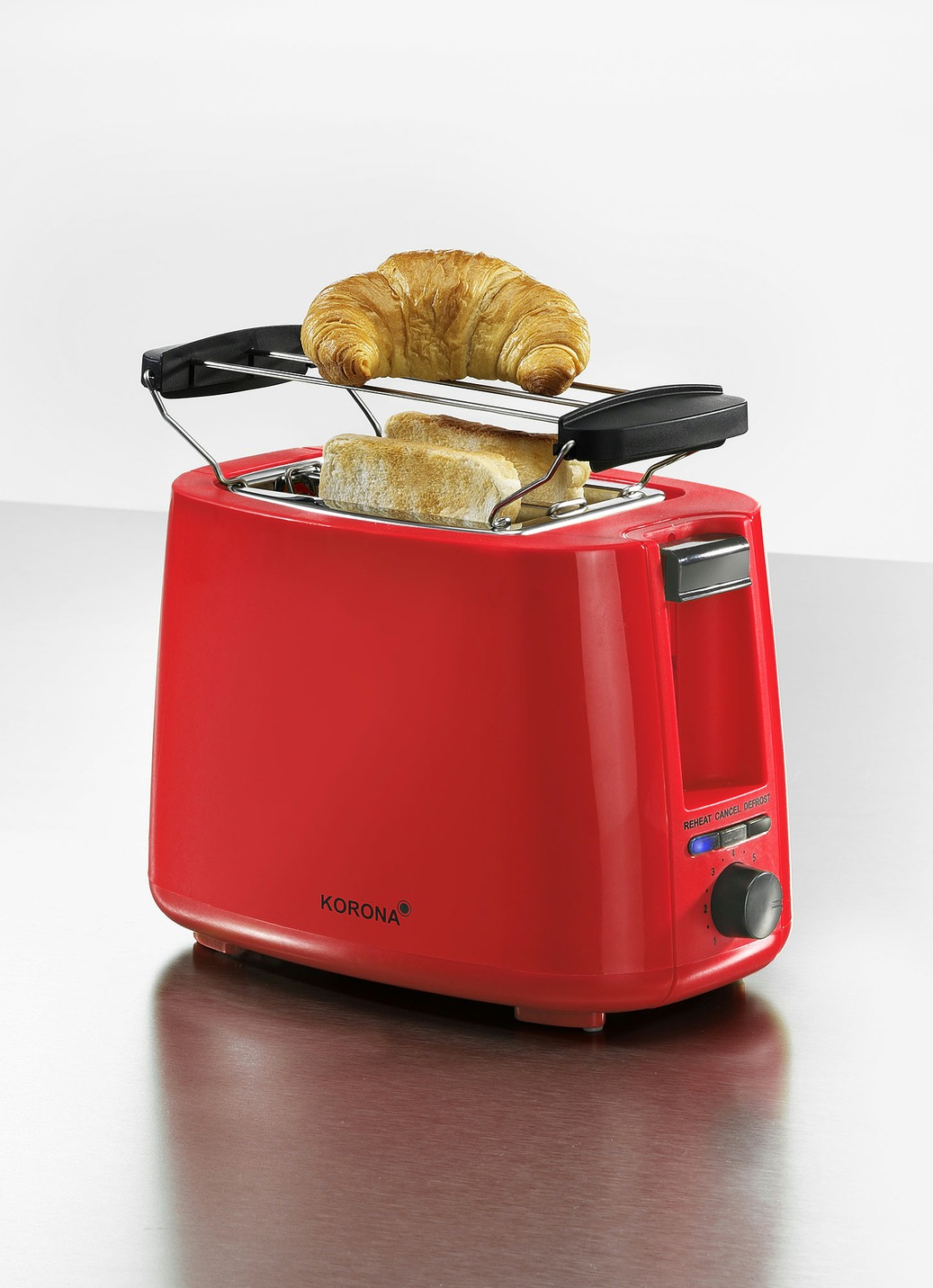 "KORONA" Frühstücksserie in verschiedenen Ausführungen, Toaster, Rot von BADER