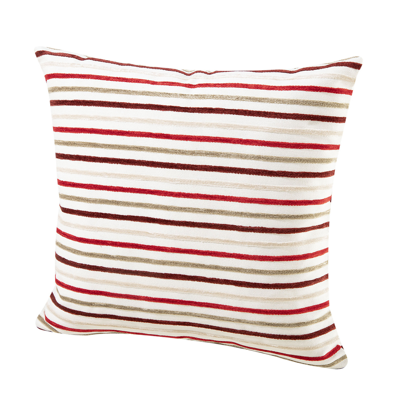 Kissenbezug im Streifen-Design, Größe 110 (50x50 cm), Bordeaux von BADER