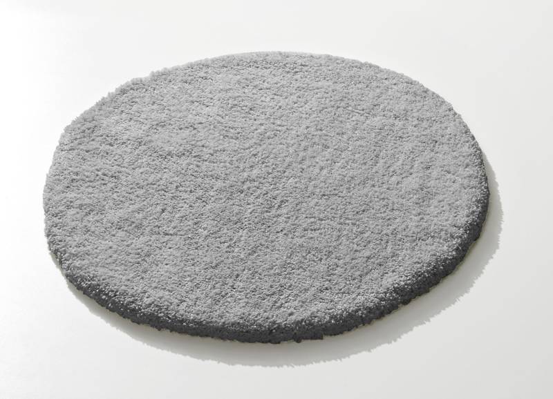 Kombistarke Brücken, Galerien und Teppiche aus dichtgewebtem Shaggy-Flor, Größe 302 (Teppich, ø 120 cm), Silber von BADER