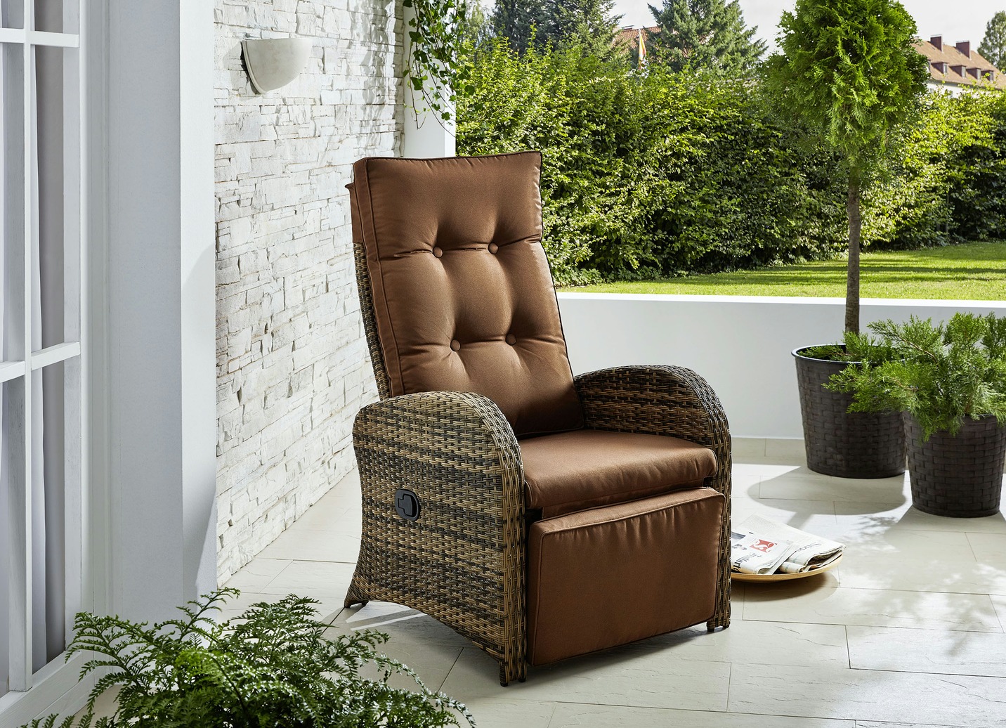 Komfort-Sessel mit Polster, Braun von BADER