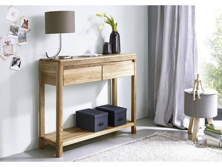 Konsolentisch aus Massivholz in geölter Ausführung, Wildeiche von BADER