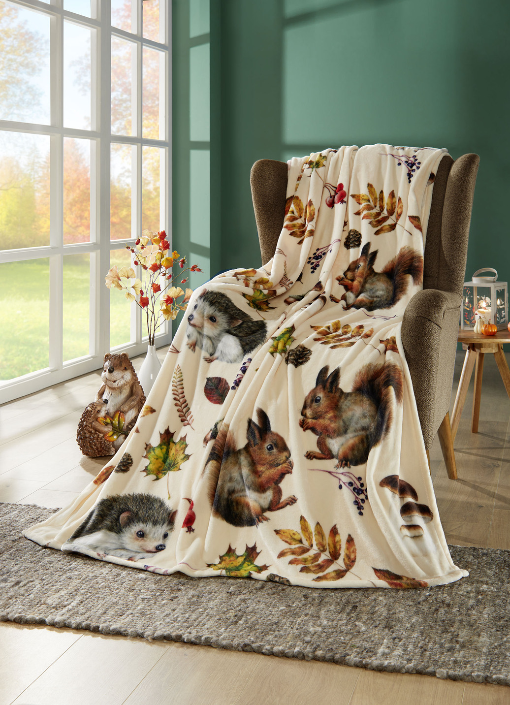 Kuschelige Wohndecke aus Microfaser-Flanell, Multicolor Kuschelige Wohndecke aus Microfaser-Flanell, Multicolor von BADER