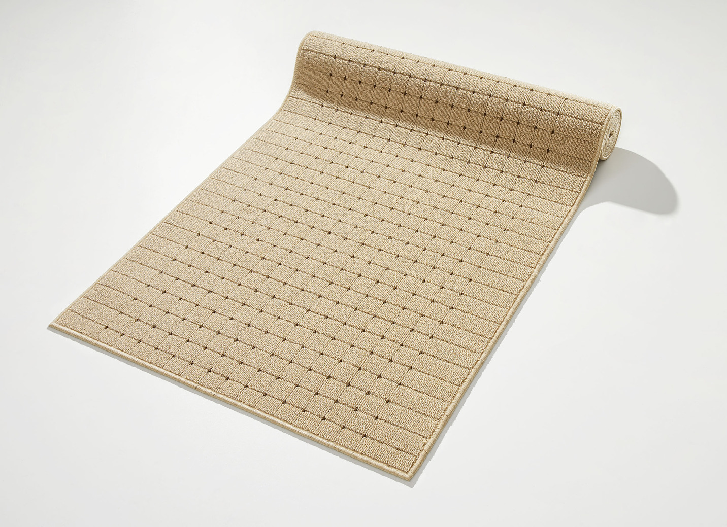 Läufer in Wunschlänge mit rutschhemmender Latex-Rückseite, Größe 106 (100 cm breit), Beige von BADER