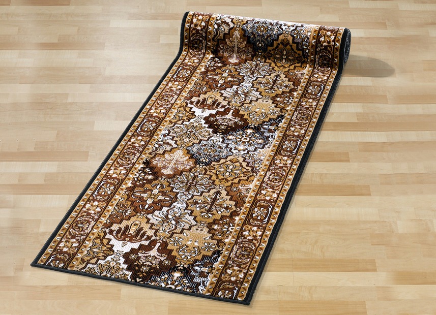 Gewebte Läufer in Wunschlänge, Größe 101 (Läufer, 60 cm breit), Beige von BADER