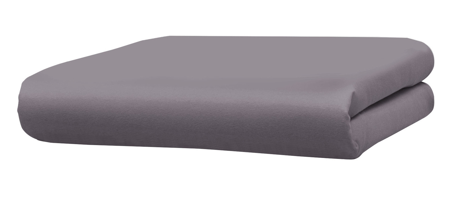 Mako-Feinjersey-Spannbetttücher und Kissenbezüge aus 100% Baumwolle, Größe 133 (1 Spannbetttuch, 90–100/200 cm), Graphit von BADER